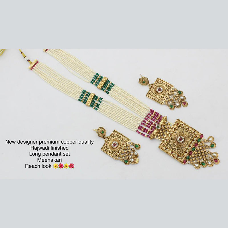 Manisha Jewellery Gold Plated Long Necklace Set