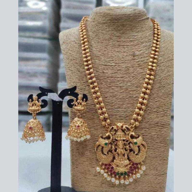 Manisha Jewellery Gold Plated Temple Necklace Set