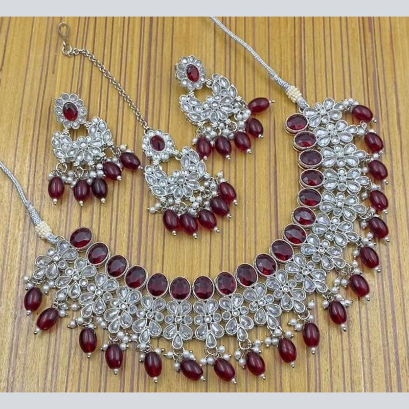 Manisha Jewellery Gold Plated Crystal Stone Necklace Set