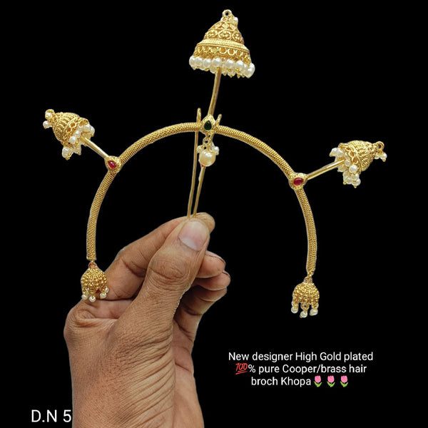 Manisha Jewellery Gold Plated Hair Brooch