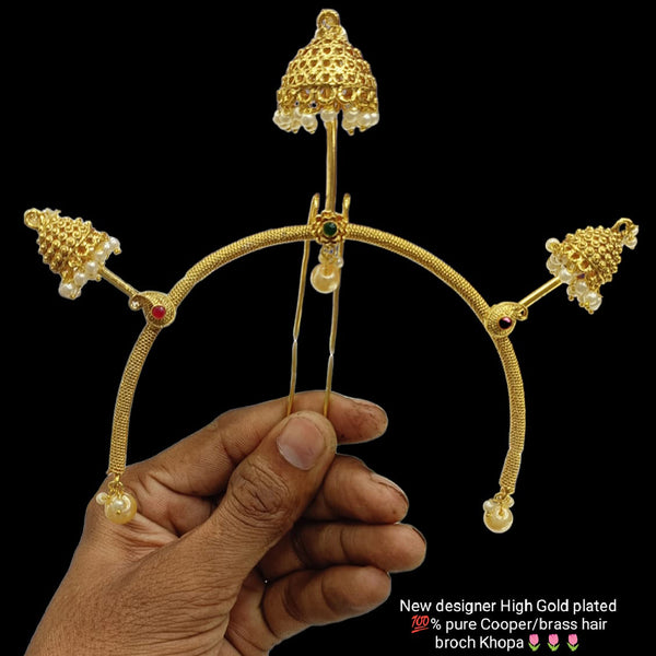 Manisha Jewellery Gold Plated Hair Brooch