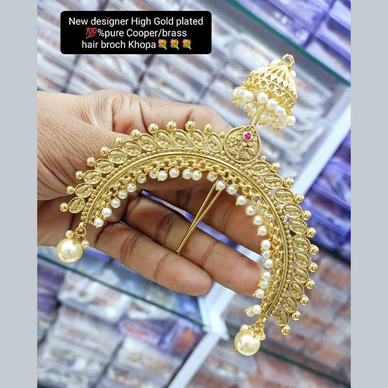 Manisha Jewellery Gold Plated Hair Brooch