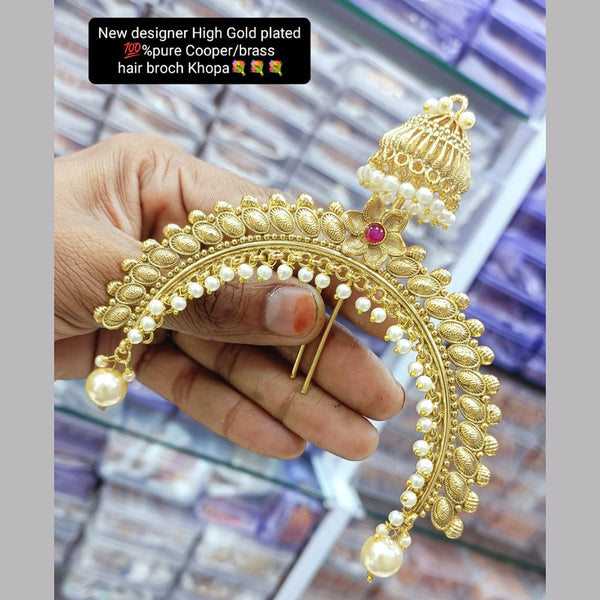 Manisha Jewellery Gold Plated Hair Brooch