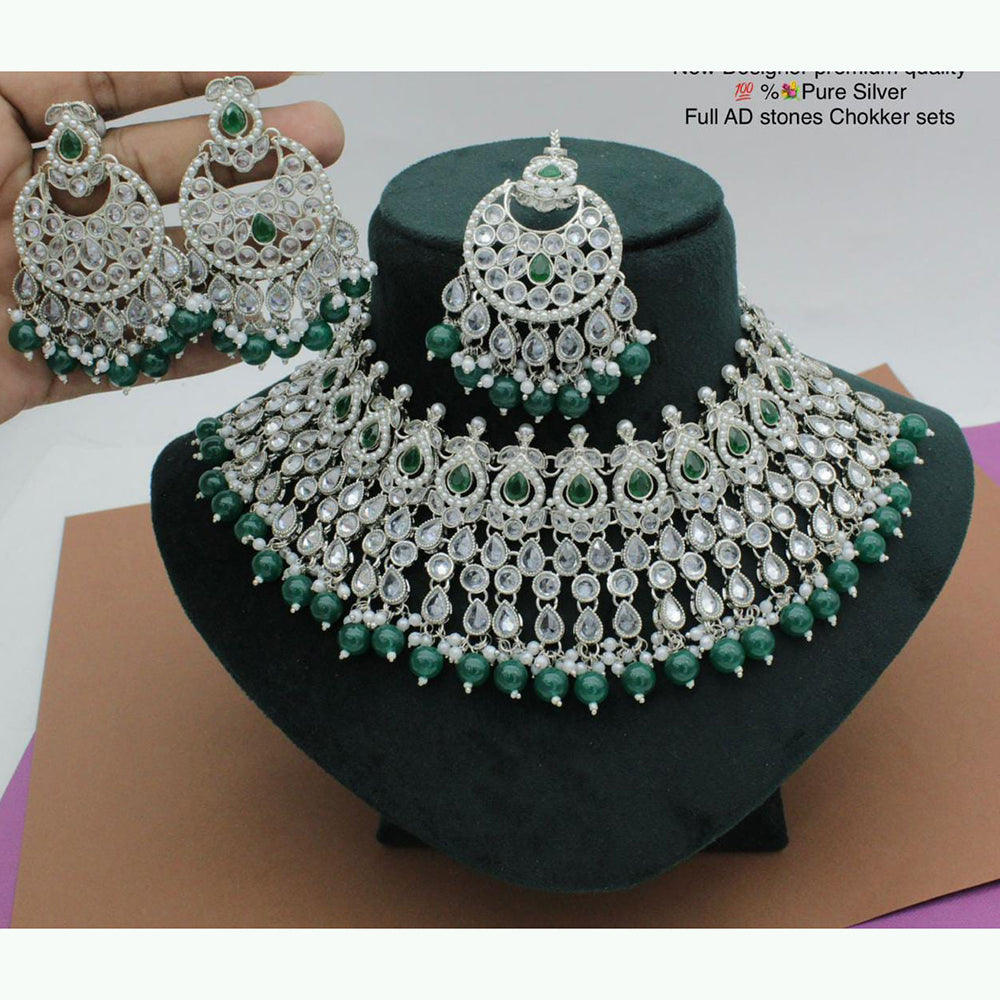 Manisha Jewellery Gold Plated Crystal Stone Necklace Set