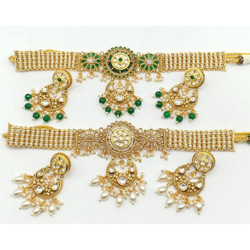 Manisha Jewellery Gold Plated Austrian Stone Choker Necklace Set