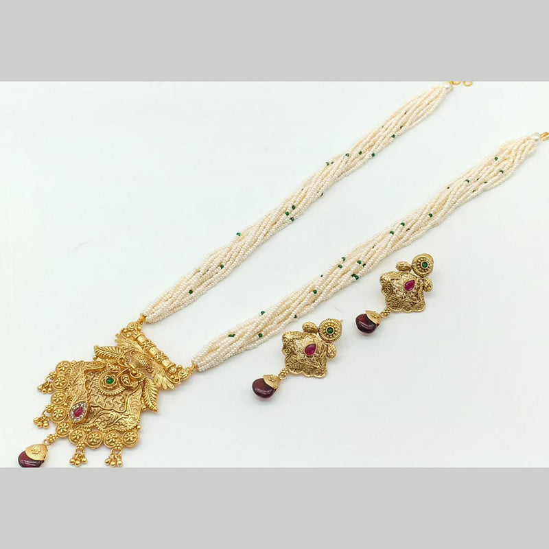 Manisha Jewellery Gold Plated Long Necklace Set