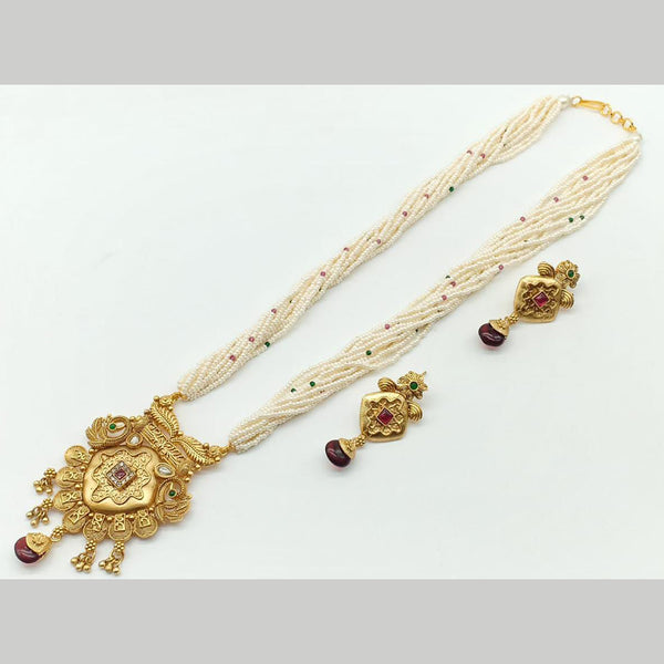 Manisha Jewellery Gold Plated Long Necklace Set