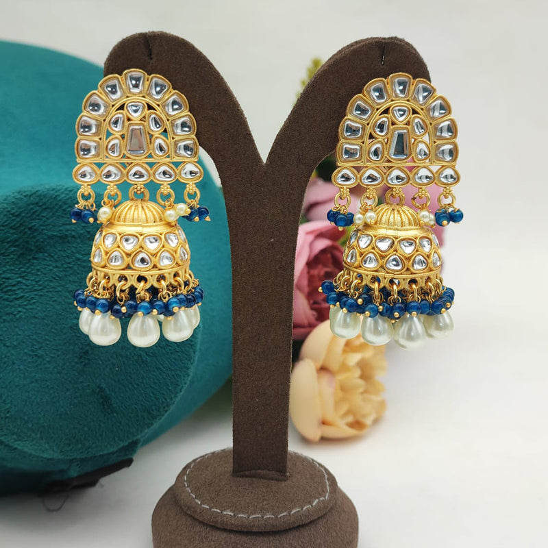 Manisha Jewellery Gold Plated Kundan Stone Jhumki Earrings