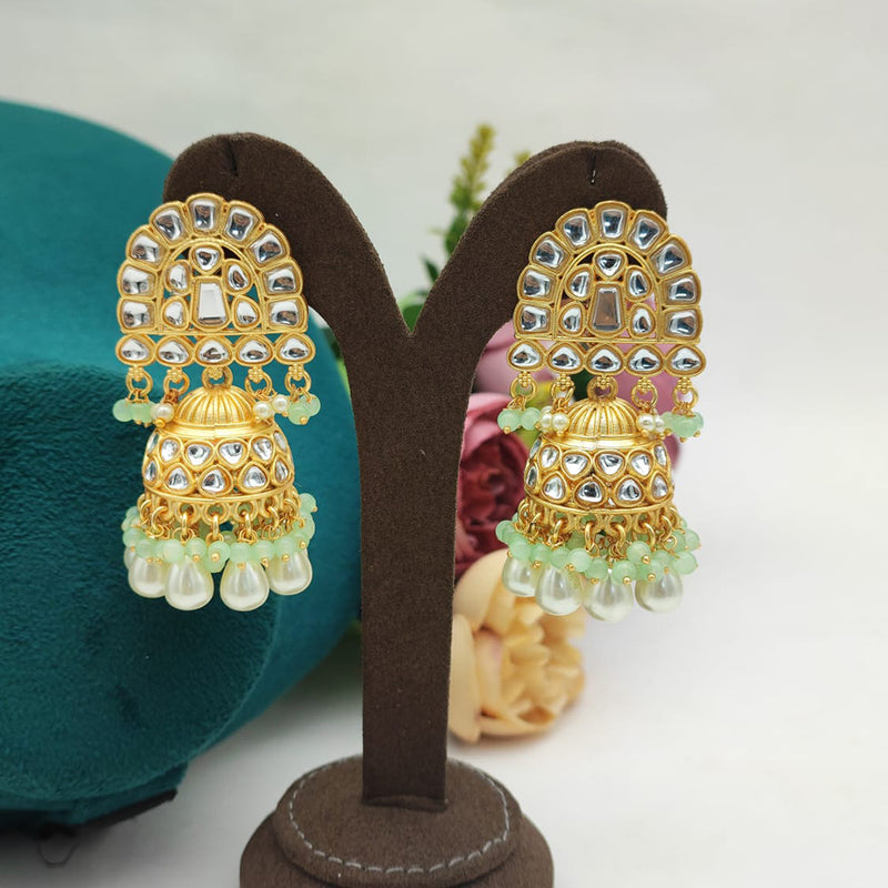 Manisha Jewellery Gold Plated Kundan Stone Jhumki Earrings