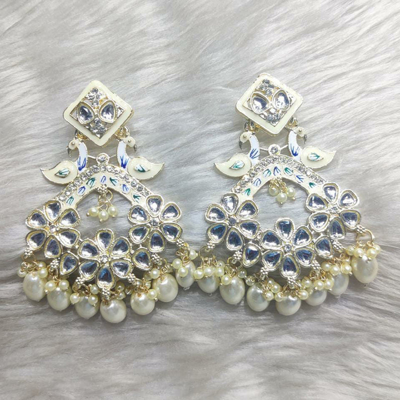 Manisha Jewellery Gold Plated Kundan Stone Dangler Earrings