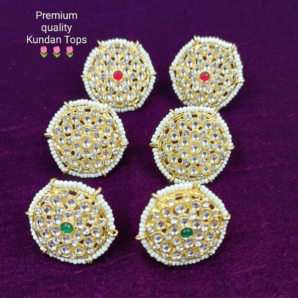 Manisha Jewellery Gold Plated Kundan Stud Earrings