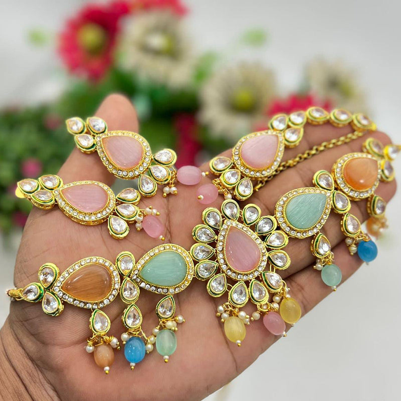 Manisha Jewellery Gold Plated Choker Necklace Set