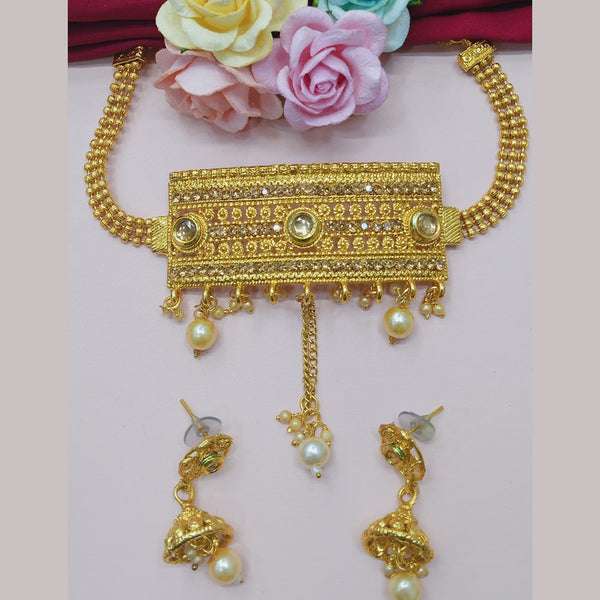 Manisha Jewellery Gold Plated Choker Necklace Set