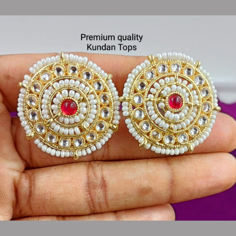 Manisha Jewellery Gold Plated Kundan Stone Stud Earrings