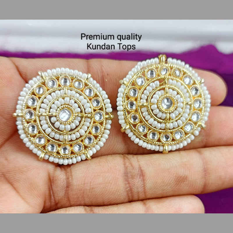 Manisha Jewellery Gold Plated Kundan Stone Stud Earrings