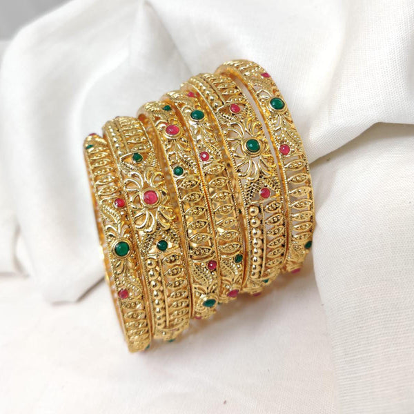 Manisha Jewellery Gold Plated Brass Bangles Set