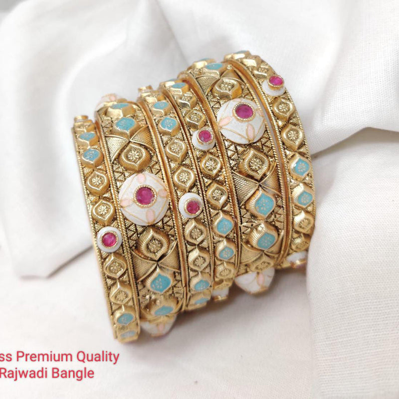 Manisha Jewellery Gold Plated Brass Bangles Set