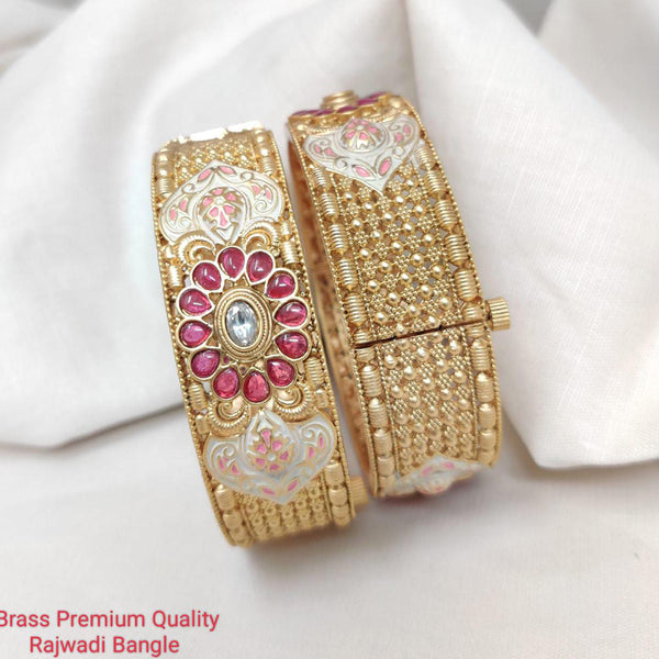 Manisha Jewellery Gold Plated Brass Openable Bangles Set