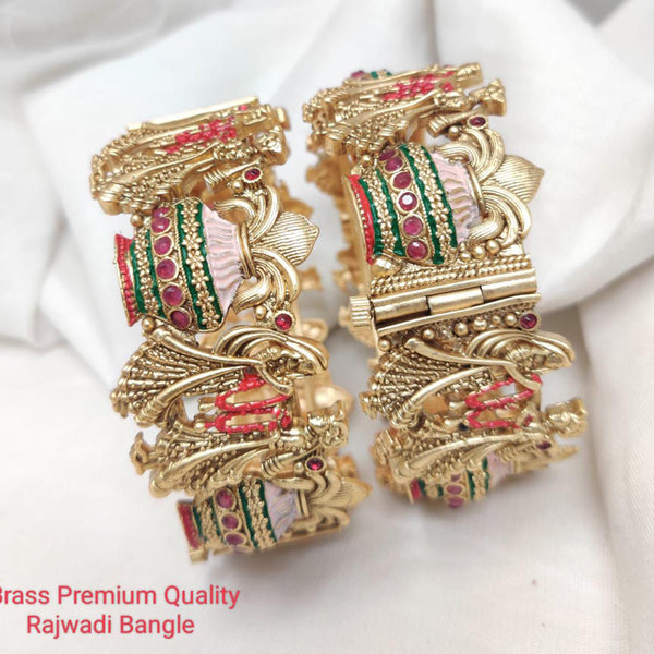 Manisha Jewellery Gold Plated Brass Openable Bangles Set