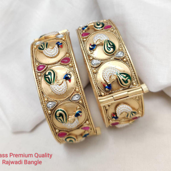 Manisha Jewellery Gold Plated Brass Openable Bangles Set