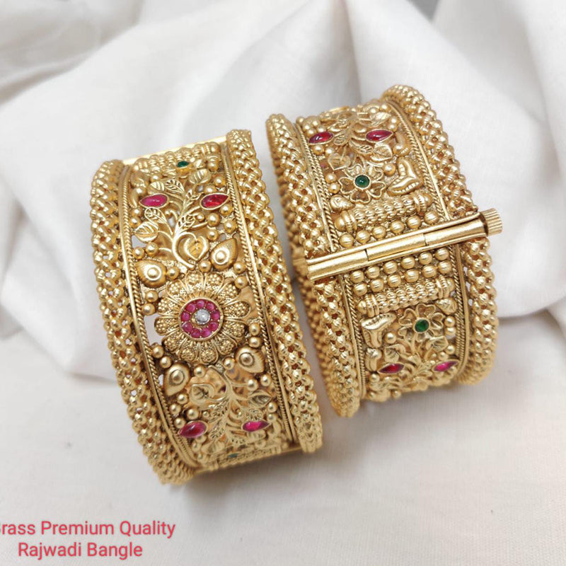 Manisha Jewellery Gold Plated Brass Openable Bangles Set