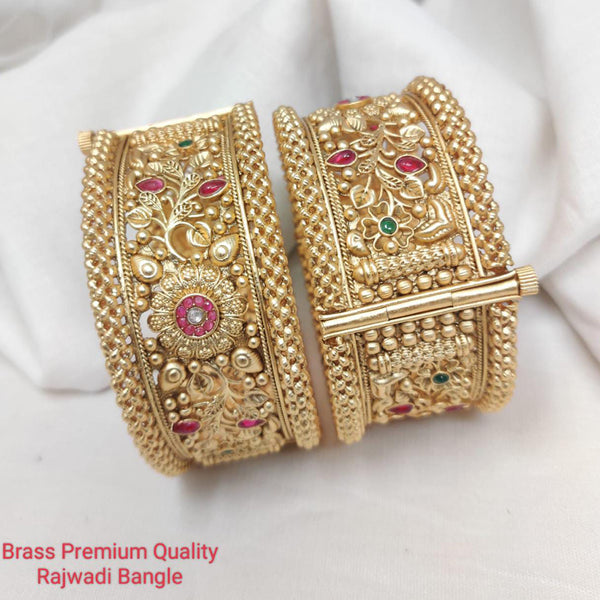 Manisha Jewellery Gold Plated Brass Openable Bangles Set