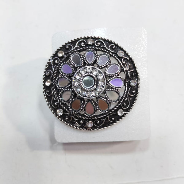 Cute oxidized peacock adjustable finger ring | Fusion Vogue