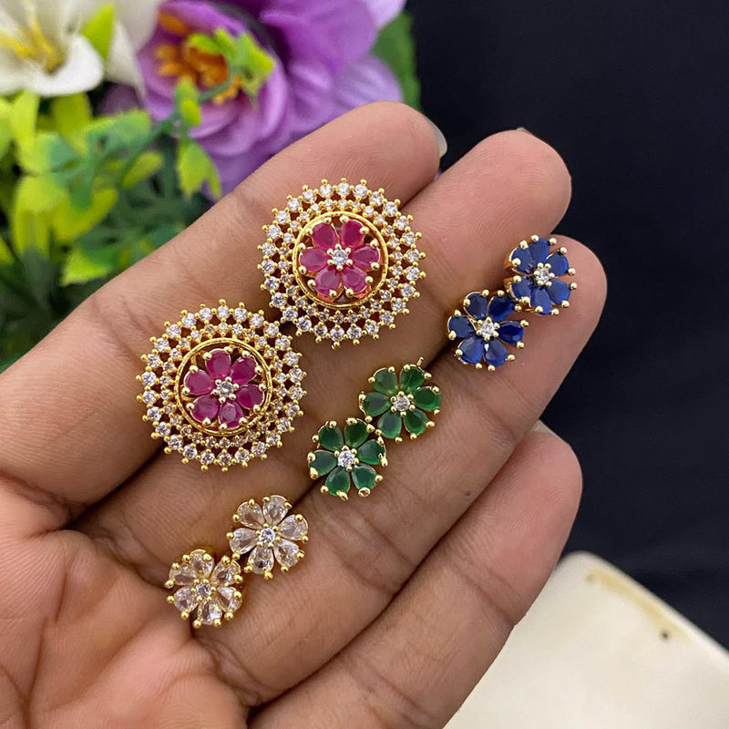 Buy Emerald/ Ruby Changeable Stone Earrings/ Indian Earrings/ Indian  Jewelry/ Pakistani Jewelry/ Bollywood Earrings Online in India - Etsy
