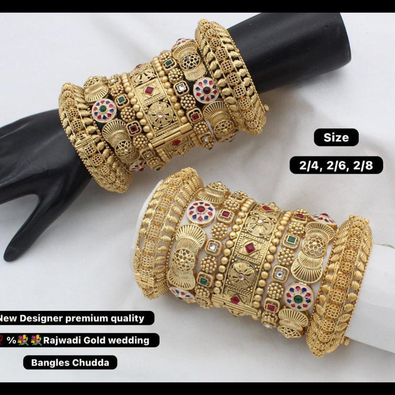 Manisha Jewellery Gold Plated Bangles Set