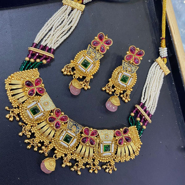 Manisha Jewellery Gold Plated Necklace Set