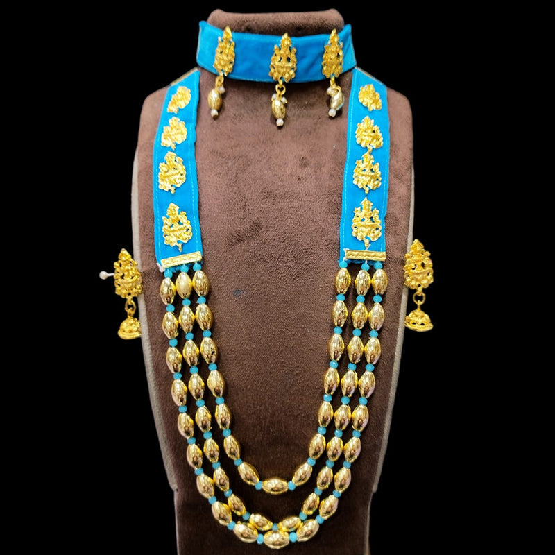 Manisha Jewellery Gold Plated Long Necklace Set