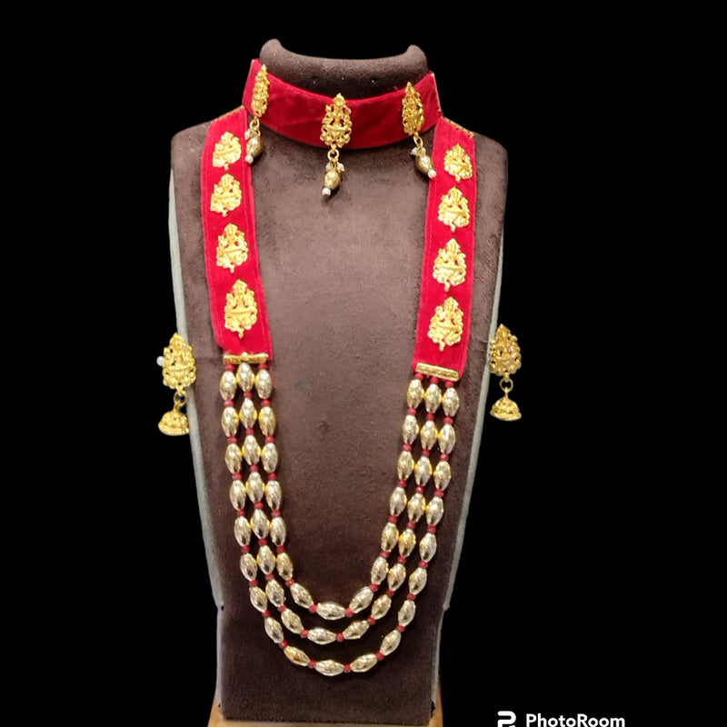 Manisha Jewellery Gold Plated Long Necklace Set