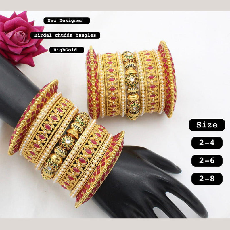 Manisha Jewellery Gold Plated Bangles Set