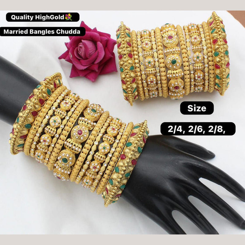 Manisha Jewellery Gold Plated Bangles Set