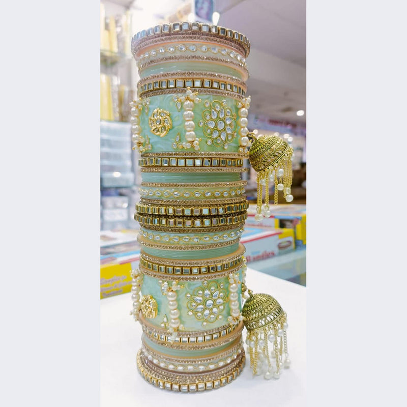 Manisha Jewellery Gold Plated Meenakari Bangles Set