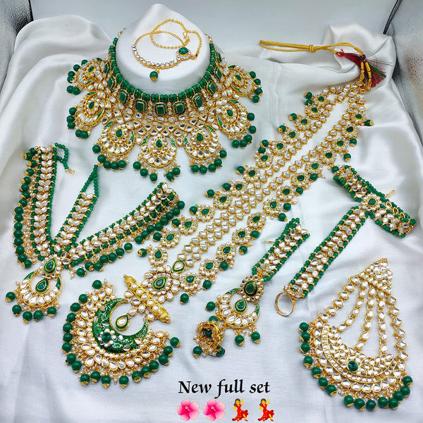 Manisha Jewellery Gold Plated Kundan Stone Bridal Set