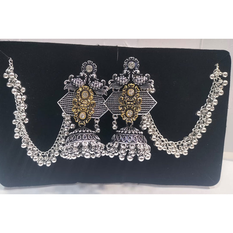 Manisha Jewellery Oxidised Plated Kanchain Jhumki Earrings