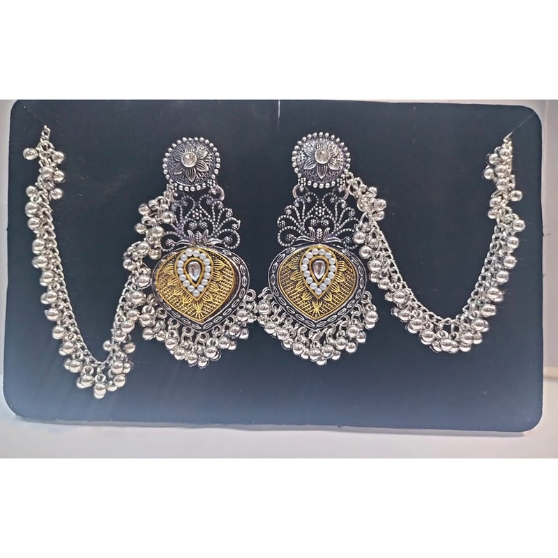 Manisha Jewellery Oxidised Plated Kanchain Dangler Earrings