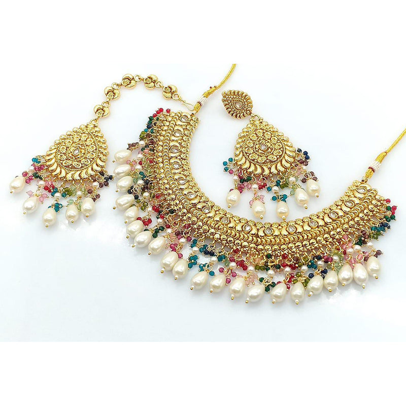 Manisha Jewellery Gold Plated Necklace Set