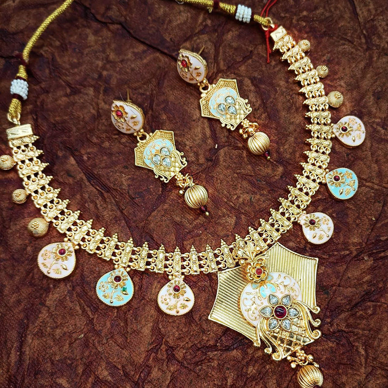 Manisha Jewellery Gold Plated Necklace Set