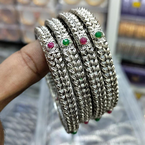 Manisha Jewellery Oxidised Plated Bangles Set