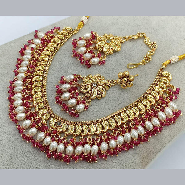 Manisha Jewellery Gold Plated Necklace Set