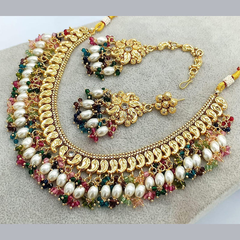 Manisha Jewellery Gold Plated Necklace Set