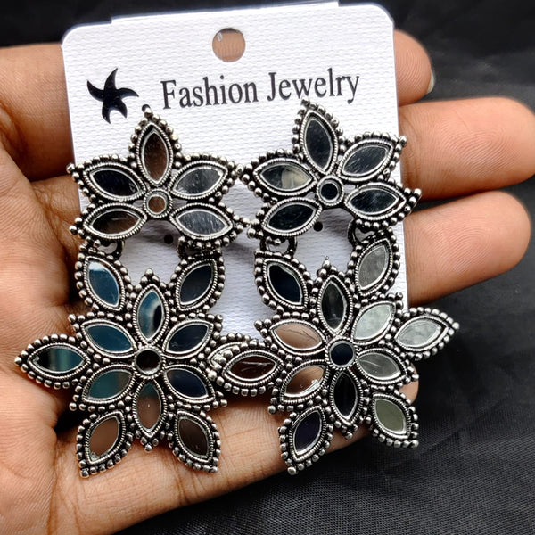 Buy Silver Oxidised Earrings for Girls and Women Wear/Size 4 cm at Amazon.in