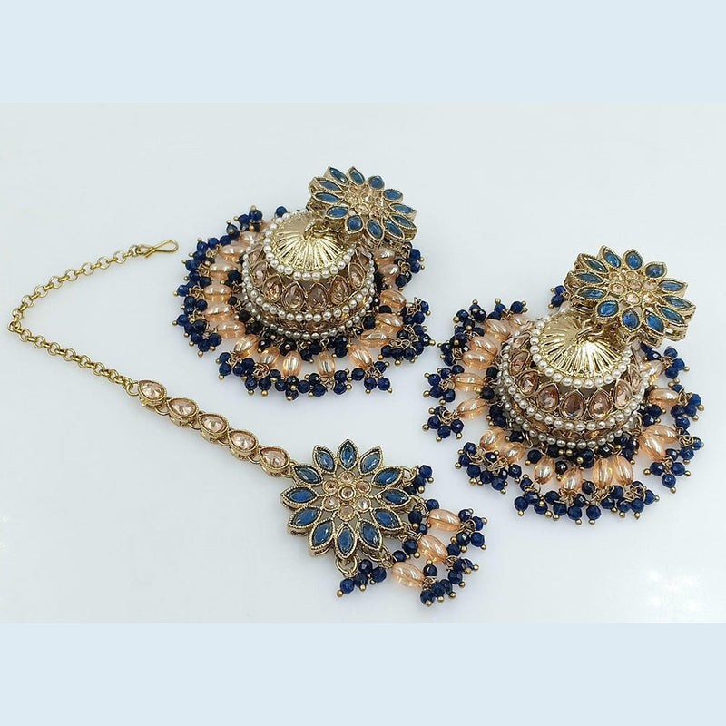 Manisha Jewellery Gold Plated Earrings With Mangtikka
