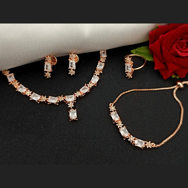 Manisha Jewellery  Rose Gold  Plated Jewellery Combo