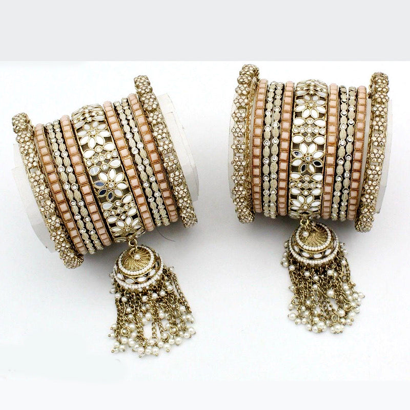 Manisha Jewellery Gold Plated Mirror Bangles Set