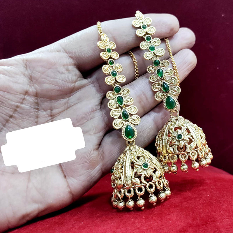 Manisha Jewellery Gold Plated Kundan Jhumki Earrings