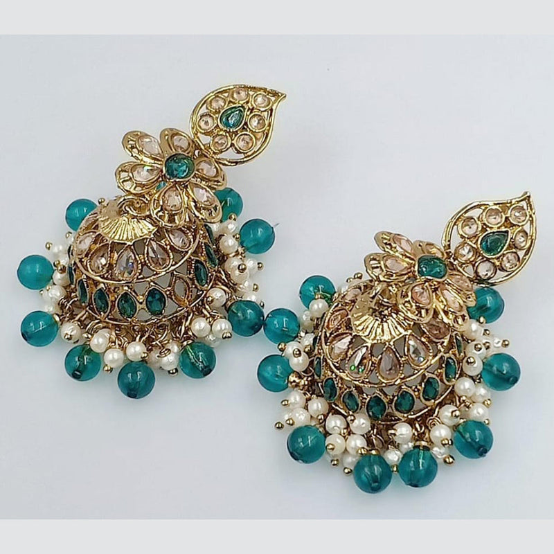 Manisha Jewellery Gold Plated Crystal Stone Jhumki Earrings