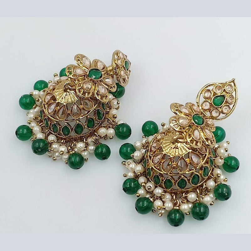 Manisha Jewellery Gold Plated Crystal Stone Jhumki Earrings